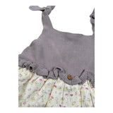 Wedoble Abito Giromanica Bicolore per Neonata V2505404A PANNA WEDOBLE 