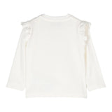 MOSCHINO shirt girocollo tinta unita con stampa in contrasto Panna per Neonata MDO00RX PANNA MOSCHINO 