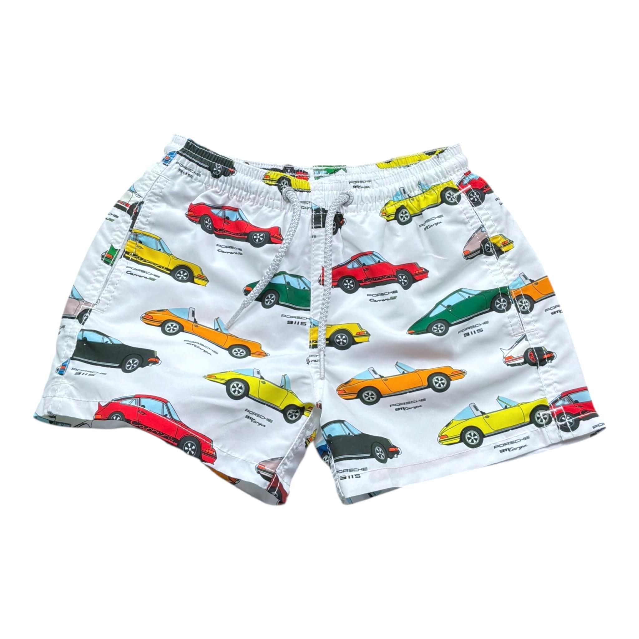 Saint Barth Costume Tinta Unita Modello Boxer con Stampa per Bambino 00857L BIANCO SAINT BARTH 