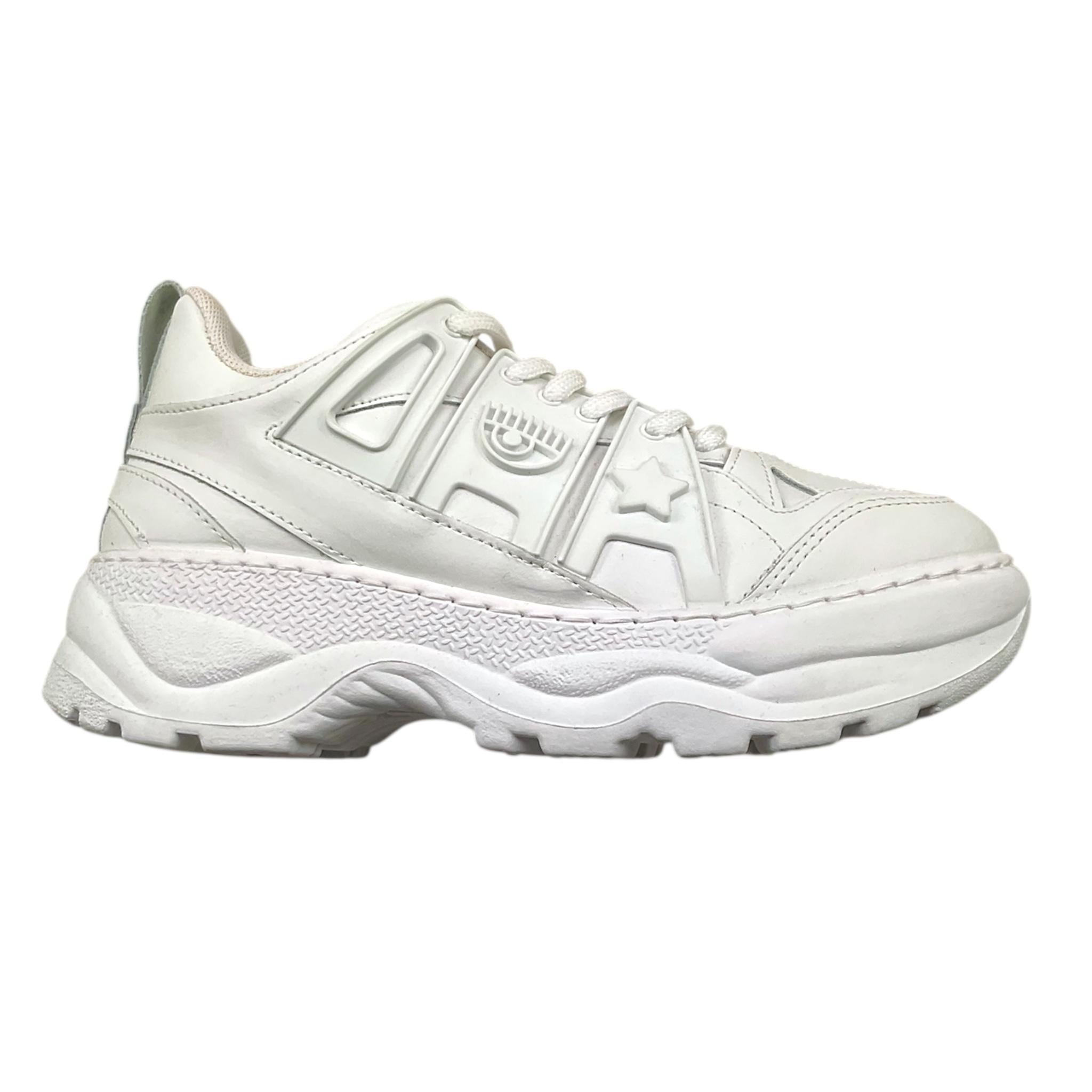 CHIARA FERRAGNI sneakers tinta unita con lacci  Bianco per Bambina CFB150 BIANCO CHIARA FERRAGNI 