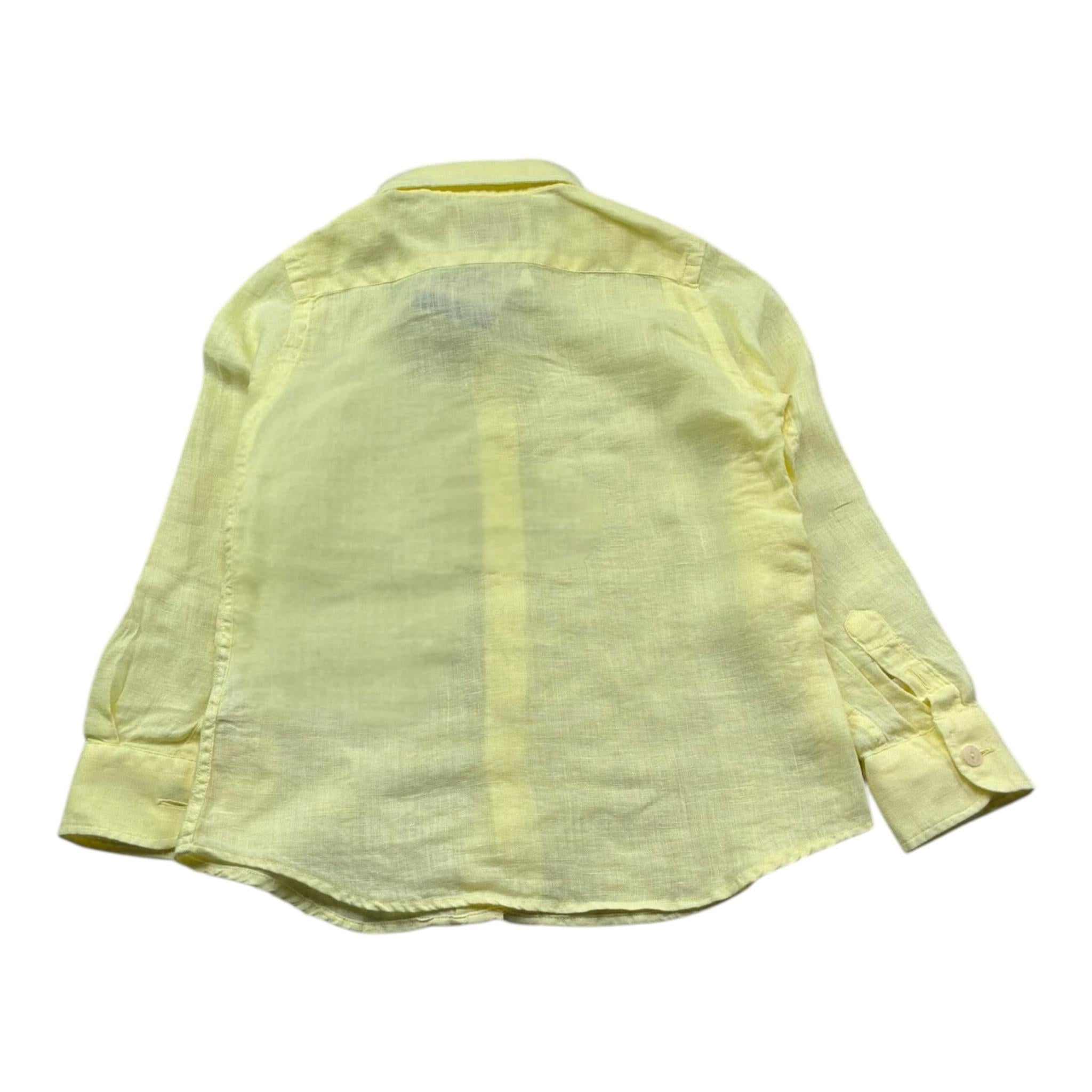Saint Barth Camicia Manica Lunga Tinta Unita per Bambino 00556L GIALLO SAINT BARTH 