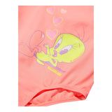 Billieblush Costume Intero Tinta Unita con Stampa Titty Salmone per Bambina