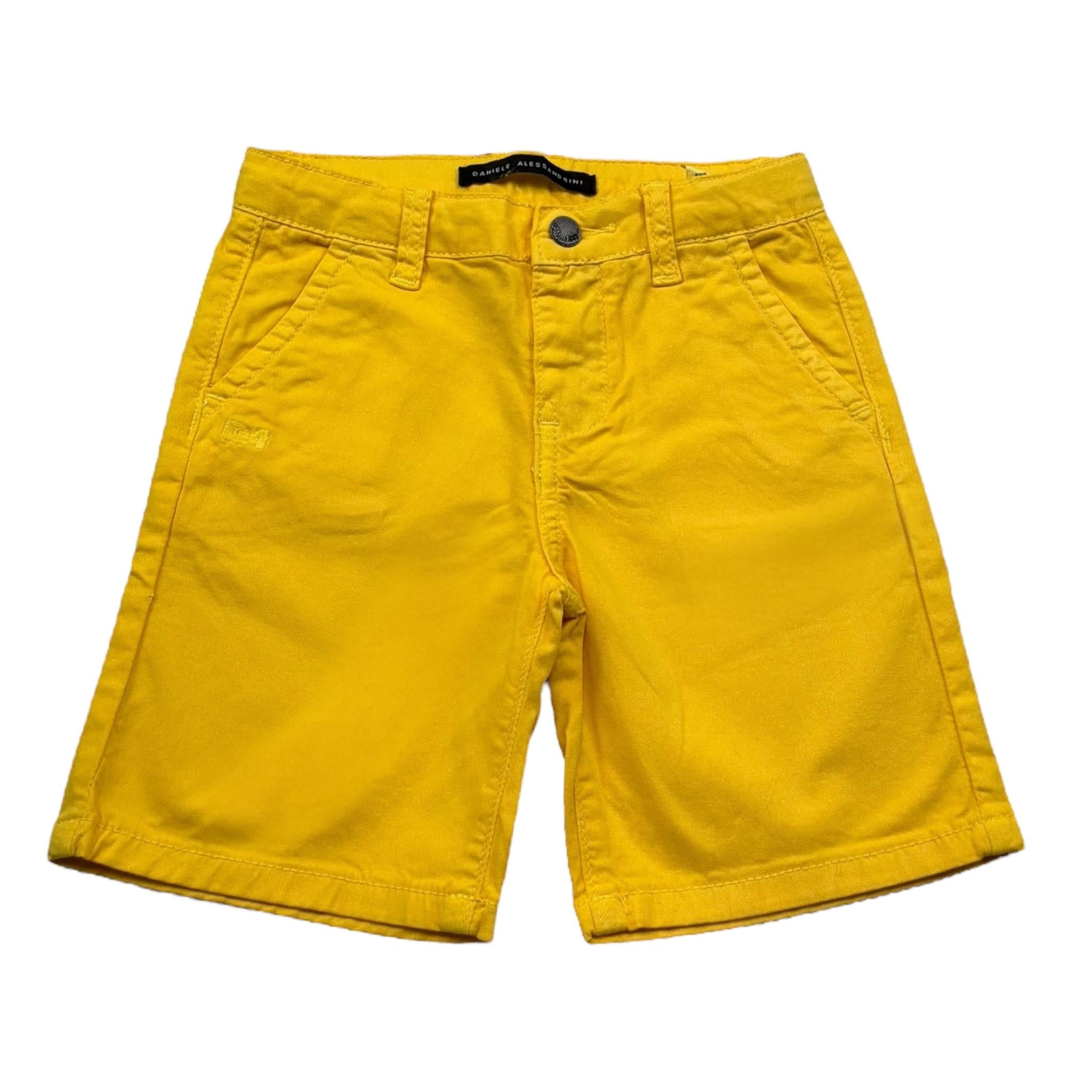 Daniele Alessandrini Bermuda Tinta Unita con Girovita Regolabile per Bambino 1296S00202X GIALLO DANIELE ALESSANDRINI 