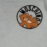 Moschino Pagliacceto Tinta Unita con Colletto per Neonato MMY03Y AZZURRO MOSCHINO 