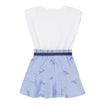 Liu Jo Abito Bicolore con Fantasia A Righe per Bambina KA5049X BIANCO/AZZURRO LIU JO 