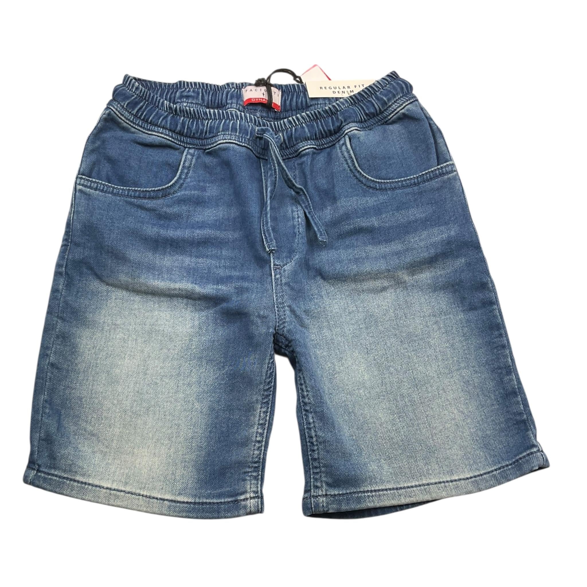 Cesare Paciotti Bermuda In Denim Tinta Unita con Elastico In Vita per Bambino BMP5101J BLU CESARE PACIOTTI 