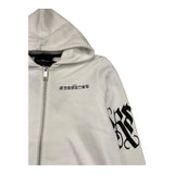 JOHN RICHMOND felpa con zip e cappuccio tinta unita con stampa  Bianco per Bambino RBA25048FE BIANCO JOHN RICHMOND 