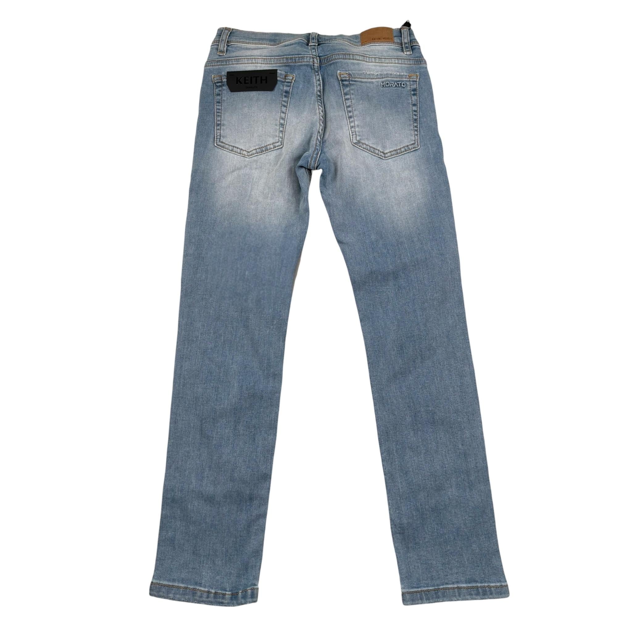 Antony Morato Jeans Tinta Unita con Girovita Regolabile per Bambino MKDT00064XX AZZURRO ANTONY MORATO 