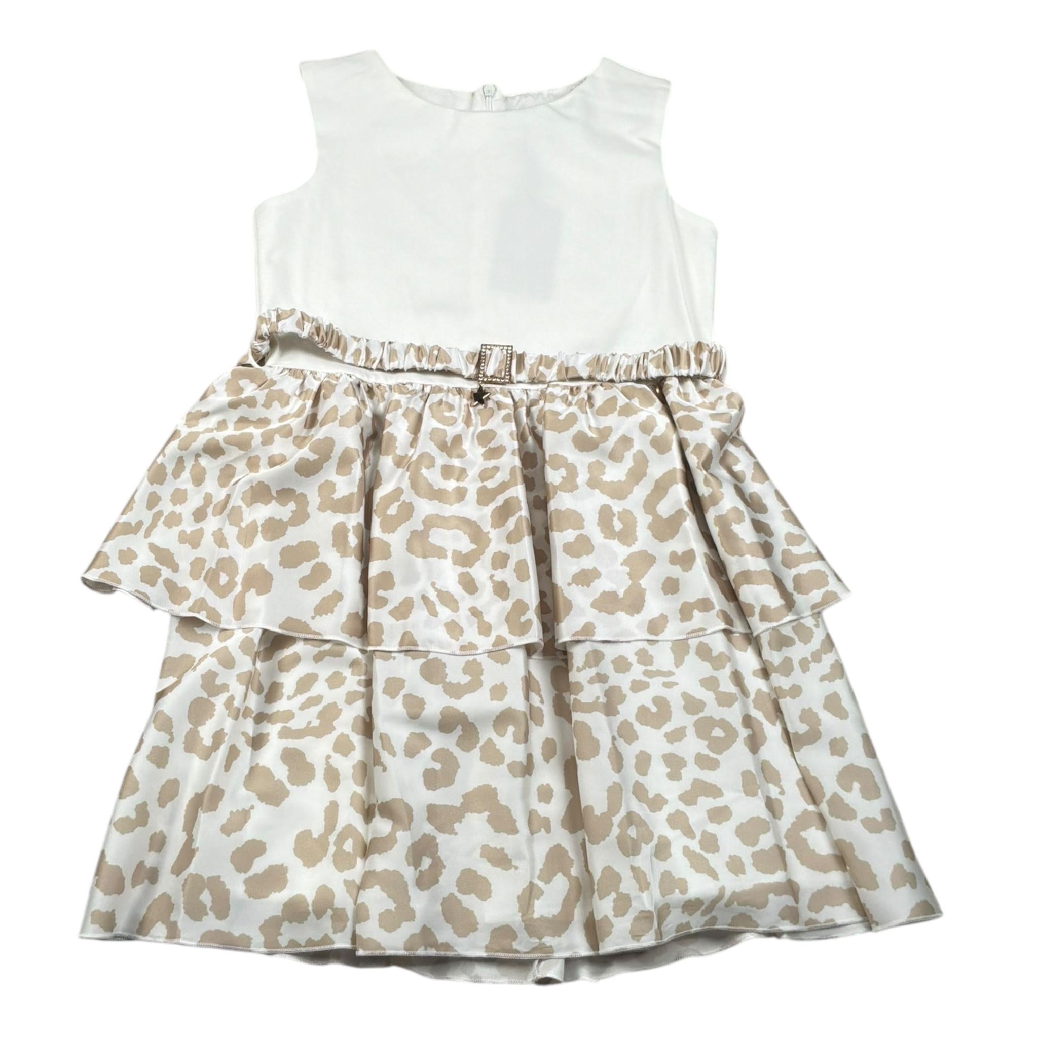 Relish Abito Bicolore con Fantasia Maculata per Bambina 18650 BIANCO RELISH 