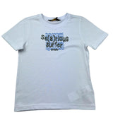 K-Way T-Shirt Girocollo Tinta Unita con Stampa per Bambino K1161YW BIANCO K-WAY 