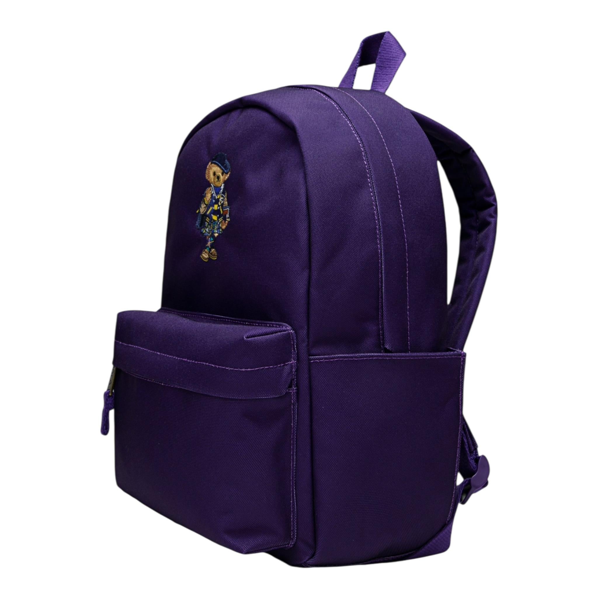 Ralph Lauren Zaino Tinta Unita con Stampa per Bambino 9AR173 VIOLA RALPH LAUREN 