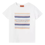 Missoni T-Shirt Girocollo Tinta Unita con Stampa per Bambino MW8Q41 BIANCO MISSONI 