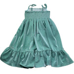 Saint Barth Abito Bretelline Tinta Unita Lurex per Bambina MIKI001 VERDE SAINT BARTH 