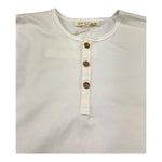 Zhoe & Tobiah Shirt Tinta Unita con Bottoni per Bambino BSE11M PANNA ZHOE & TOBIAH 