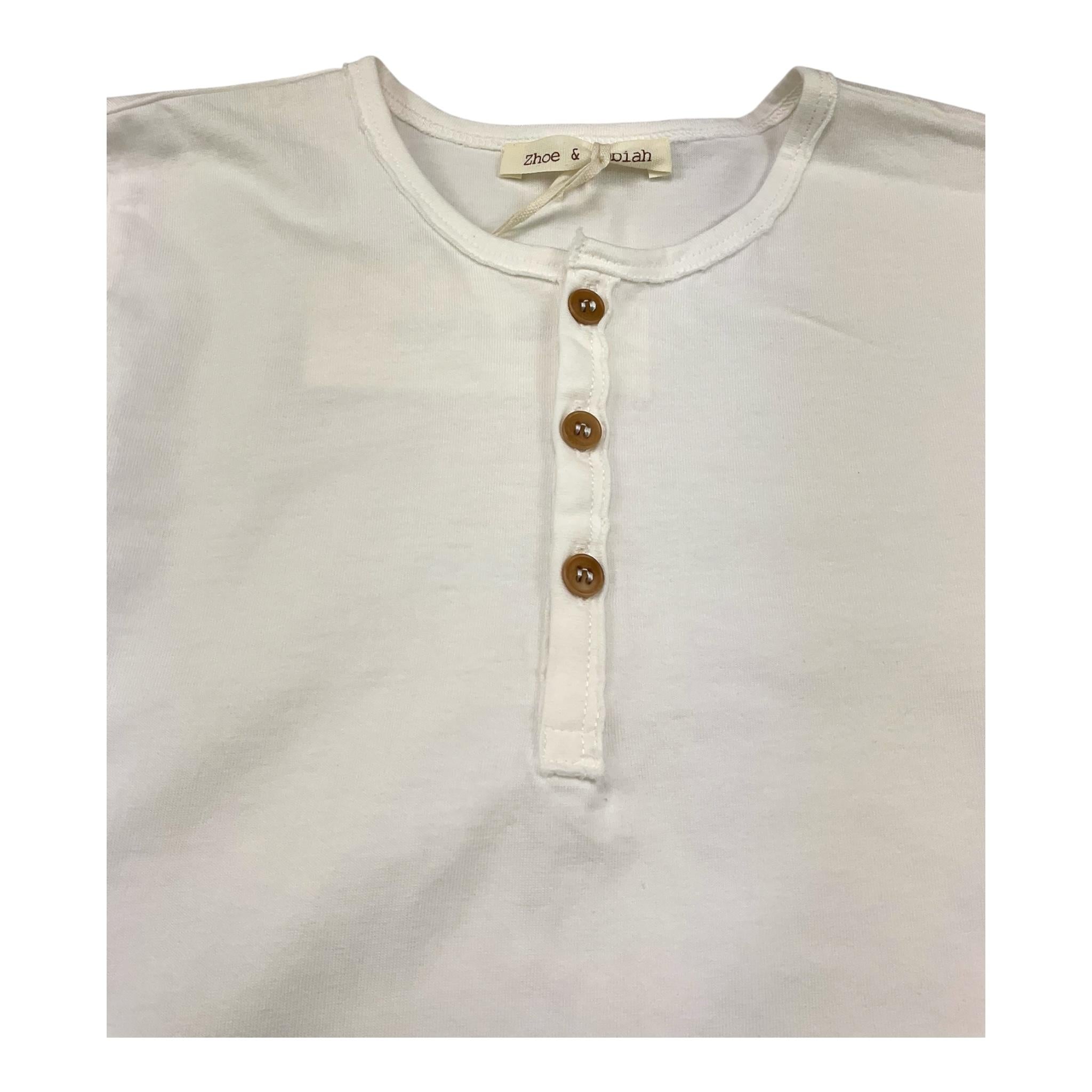 Zhoe & Tobiah Shirt Tinta Unita con Bottoni per Bambino BSE11M PANNA ZHOE & TOBIAH 