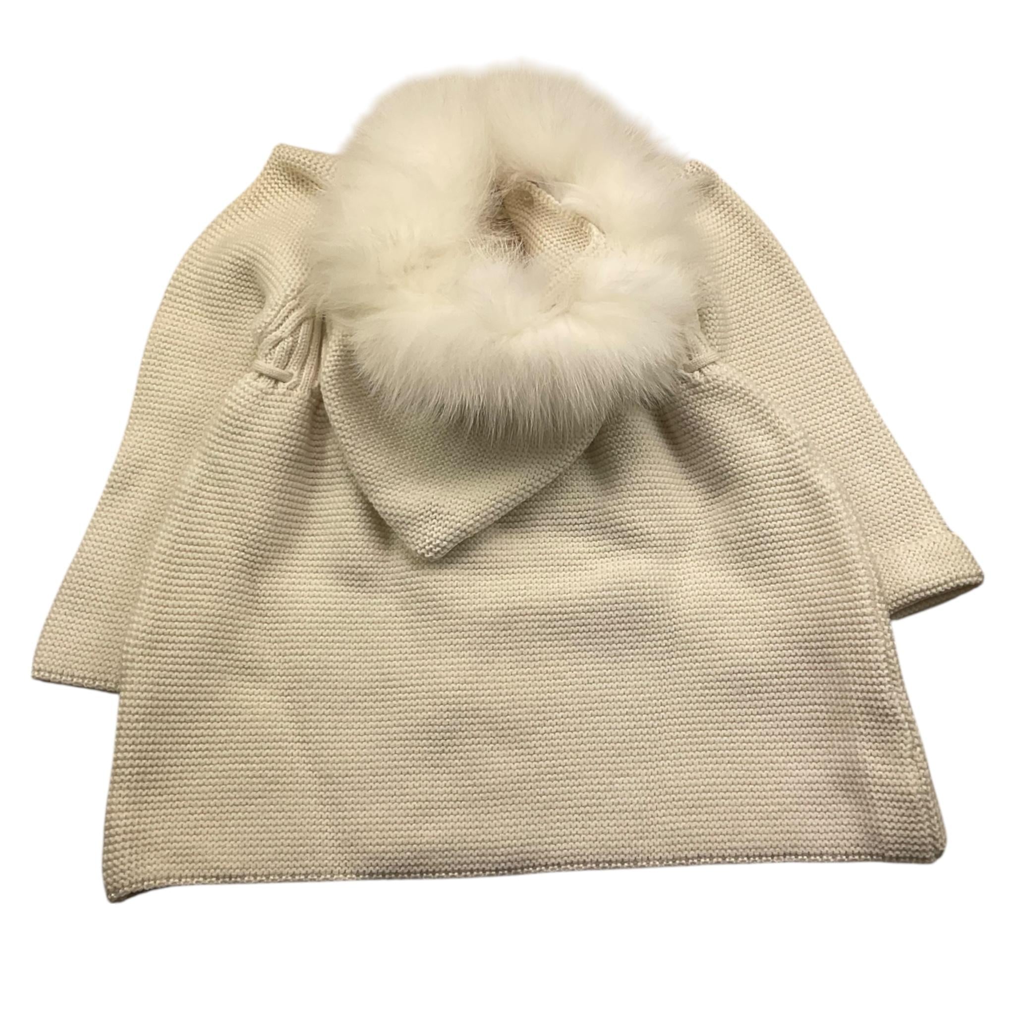 MARTIN ARANDA cappotto in maglia tinta unita con cappuccio Panna per Neonata L03010203 PANNA MARTIN ARANDA 
