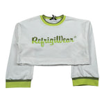 Refrigiwear Felpa Chiusa Girocollo Modello Crop Tinta Unita con Logo per Bambina RWG635 BIANCO REFRIGIWEAR 