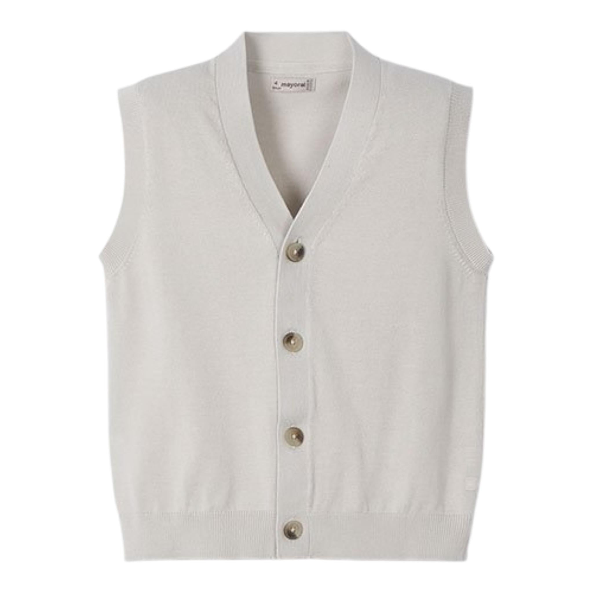 Mayoral Gilet Tinta Unita In Maglia per Bambino 3370 FANGO MAYORAL 