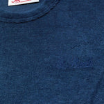 Saint Barth T-Shirt Girocollo Tinta Unita con Stampa per Bambino 00145L BLU SAINT BARTH 