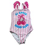 Saint Barth Costume Intero Fantasia A Righe per Bambina CAROL BIANCO/ROSA SAINT BARTH 