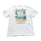 Saint Barth T-Shirt Girocollo Tinta Unita con Stampa per Bambino 00931L BIANCO SAINT BARTH 