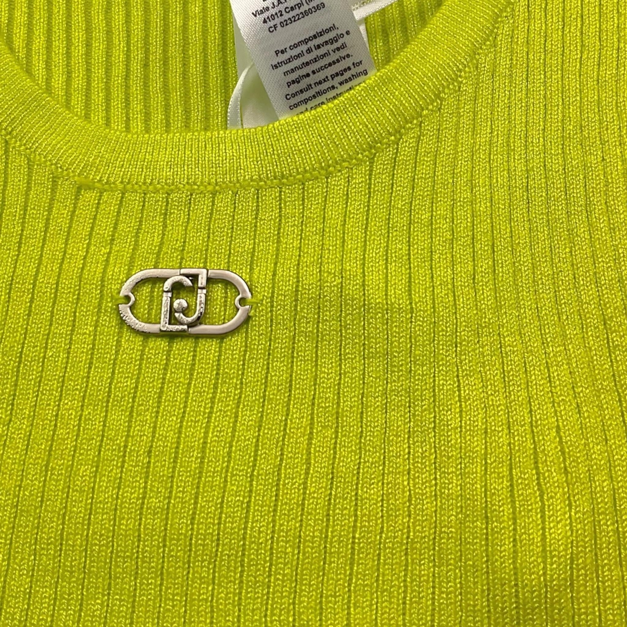 Liu Jo Canotta Tinta Unita con Logo per Bambina GA5041 VERDE LIU JO 