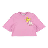 Msgm T-Shirt Girocollo Tinta Unita per Bambina S5MSJGTH118 ROSA MSGM 