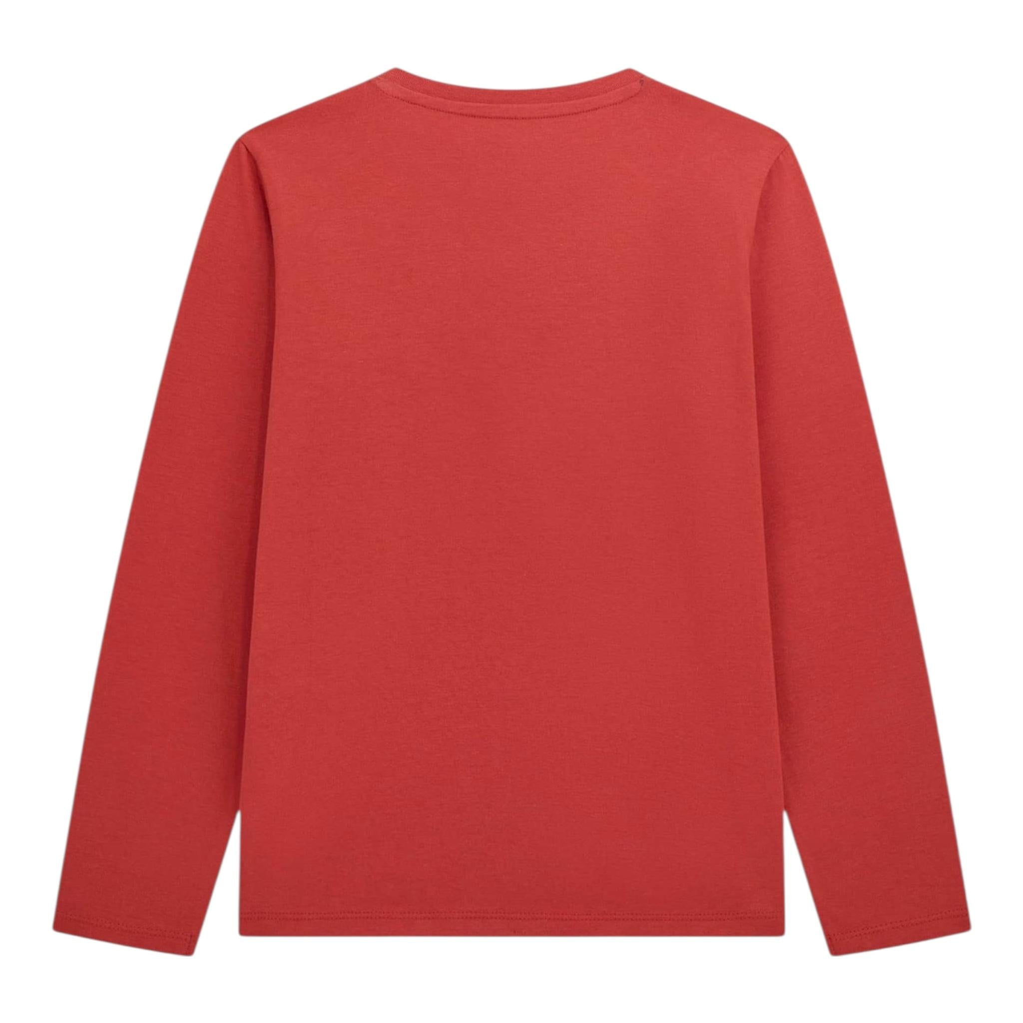 Guess Shirt Girocollo Tinta Unita con Stampa per Bambino N5RI01K8HM4J ROSSO GUESS 