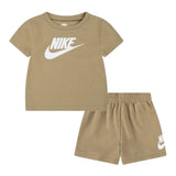 Nike Completo 2 Pezzi T-Shirt-Bermuda Tinta Unita per Bambino 86L596X BEIGE NIKE 