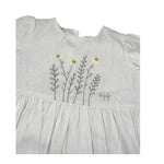 Il Gufo Abito Mezza Manica Tinta Unita con Ricami per Neonata P25VW788L0002 BIANCO IL GUFO 