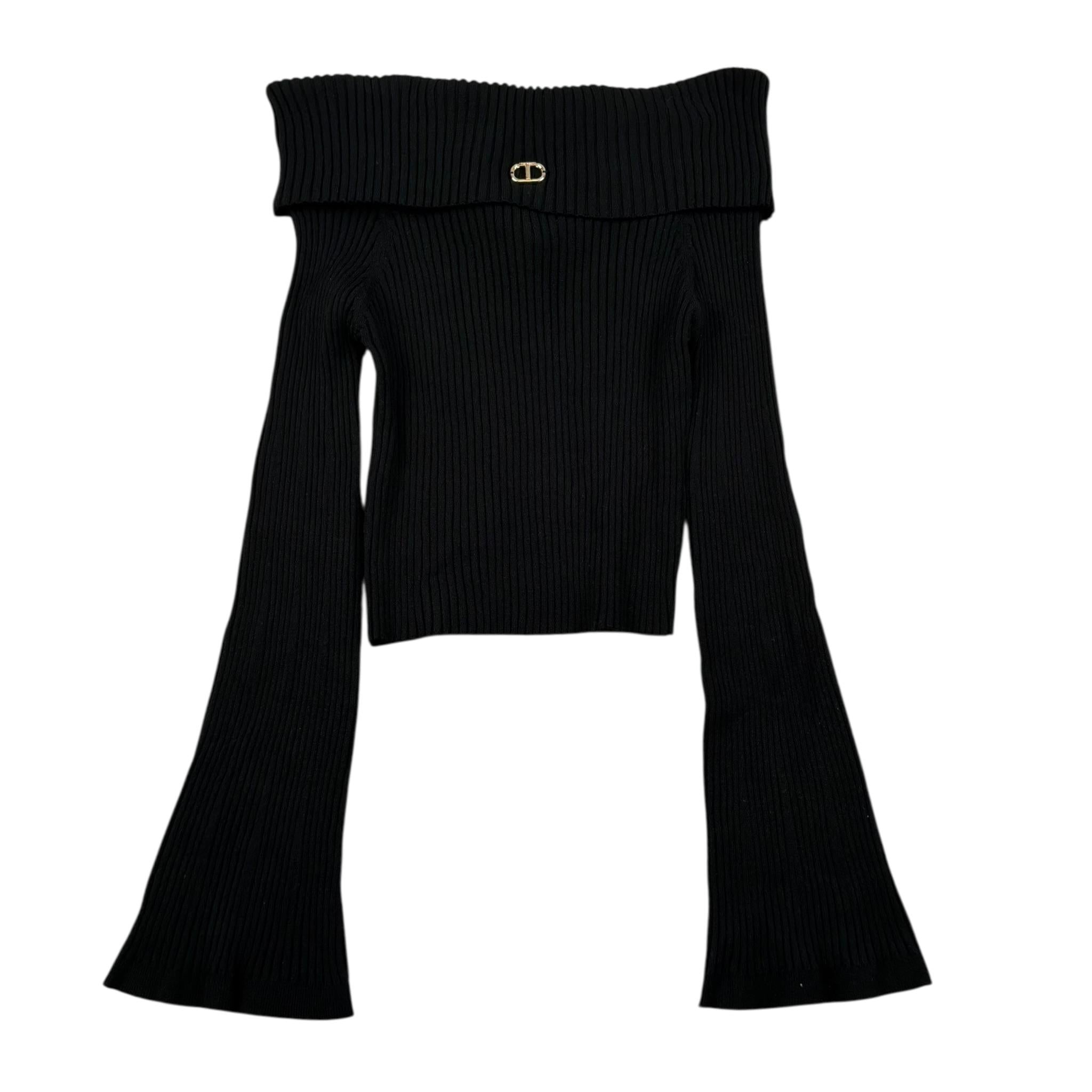 Twinset Maglia Tinta Unita Scollo A Barca per Bambina 251GJ3412 NERO TWINSET 