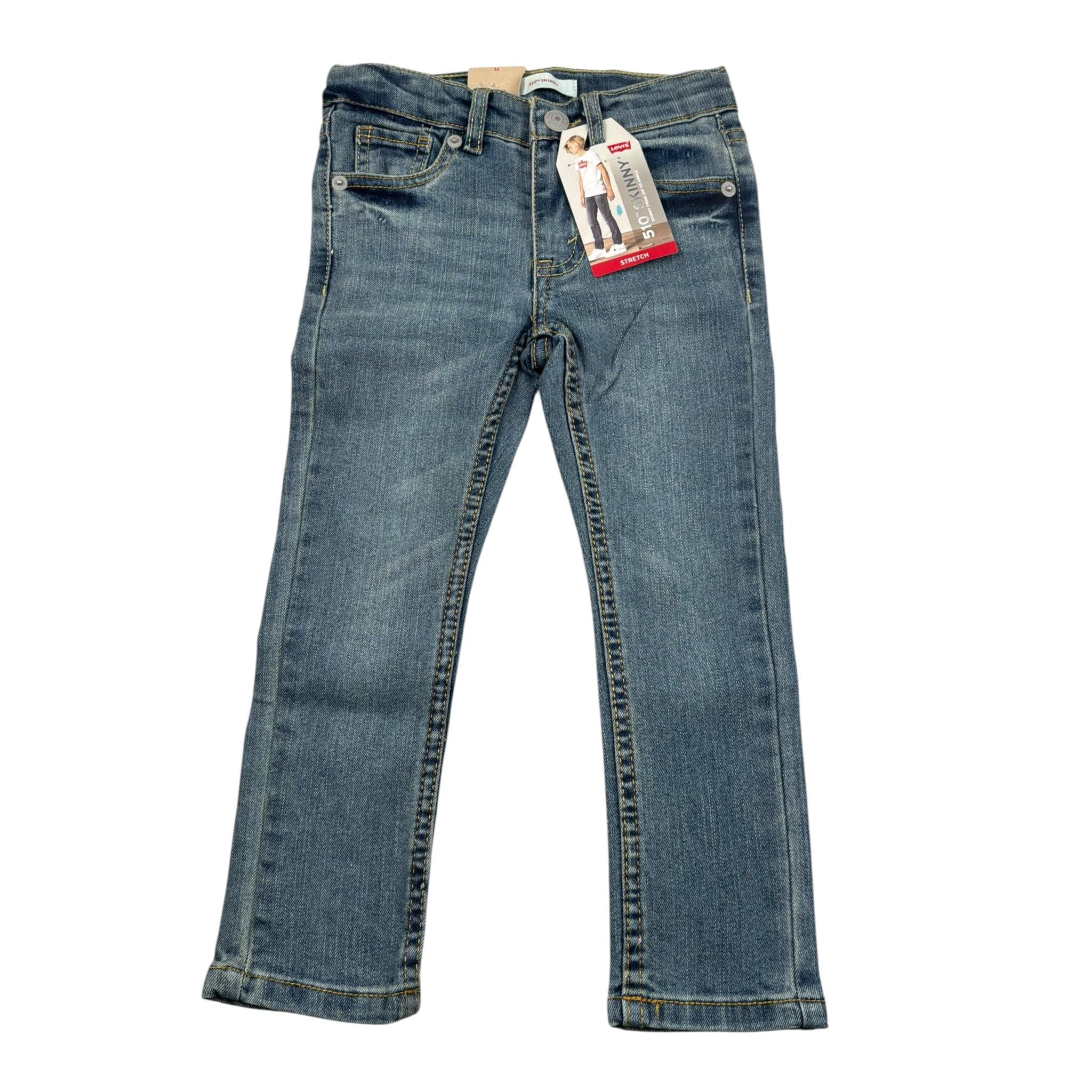 Levi'S Jeans Tinta Unita con Girovita Regolabile per Bambino 8E2008 BLU LEVI'S 