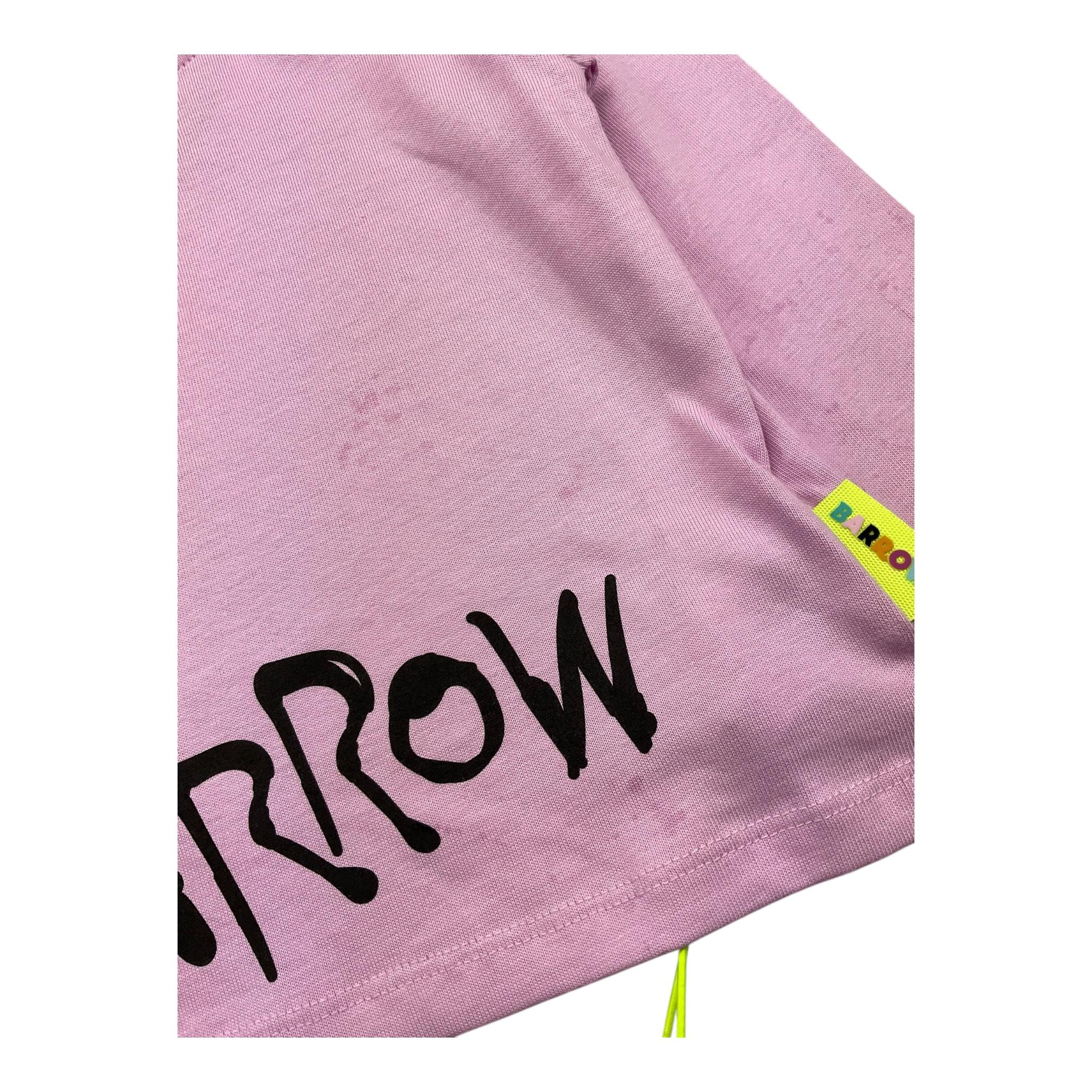 BARROW KIDS shirt girocollo tinta unia con stampa Rosa per Neonata F3BKUNTH132 ROSA BARROW KIDS 