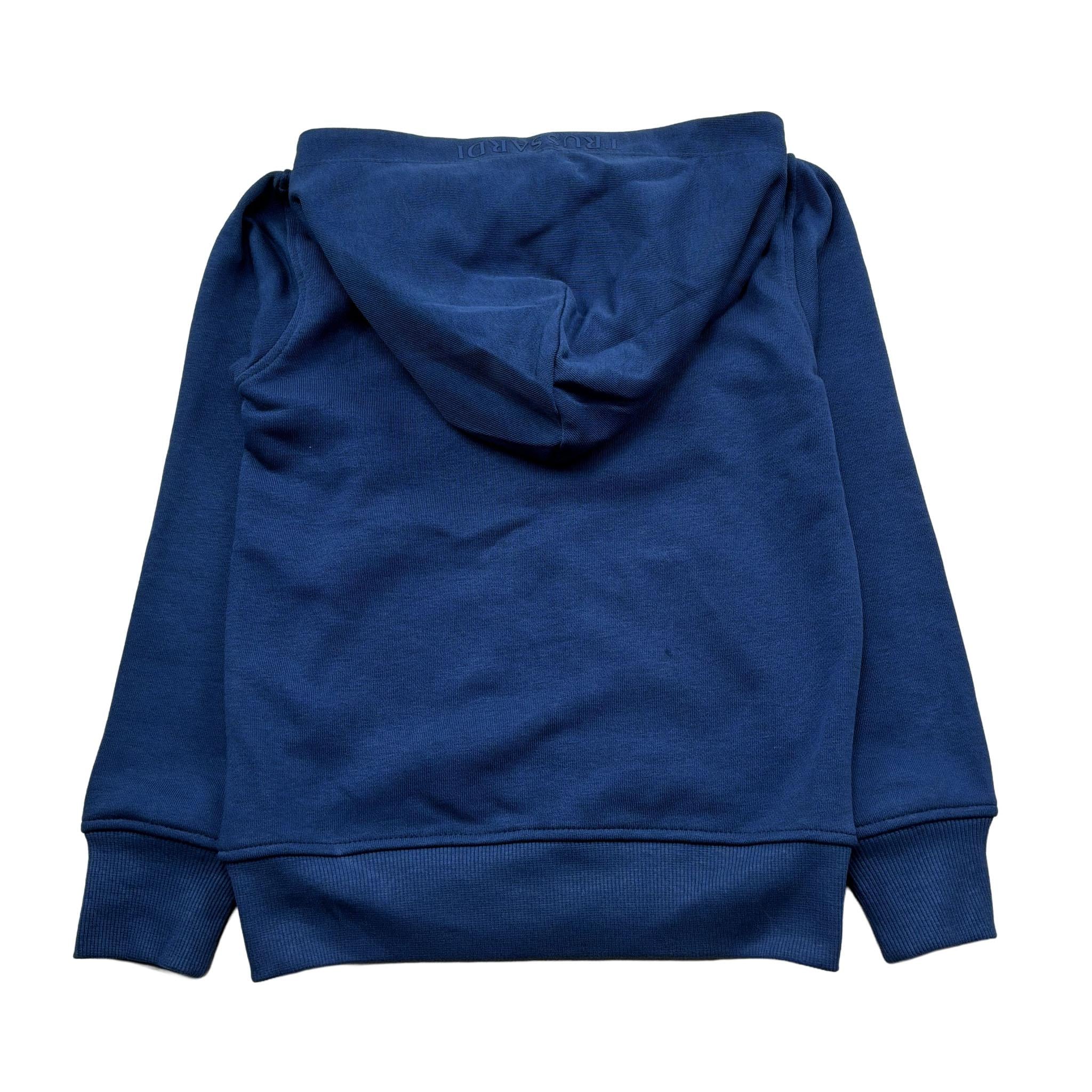 Trussardi Felpa con Zip E Cappuccio Tinta Unita per Bambino TGP26003FE BLU TRUSSARDI 