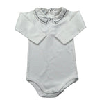 Seerose Body Manica Lunga Tinta Unita con Colletto per Neonata BDRS BIANCO SEEROSE 