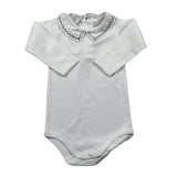 Seerose Body Manica Lunga Tinta Unita con Colletto per Neonata BDRS BIANCO SEEROSE 