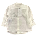 Cesare Paciotti Camicia Manica Lunga Collo Coreano Tinta Unita Bianco per Bambino