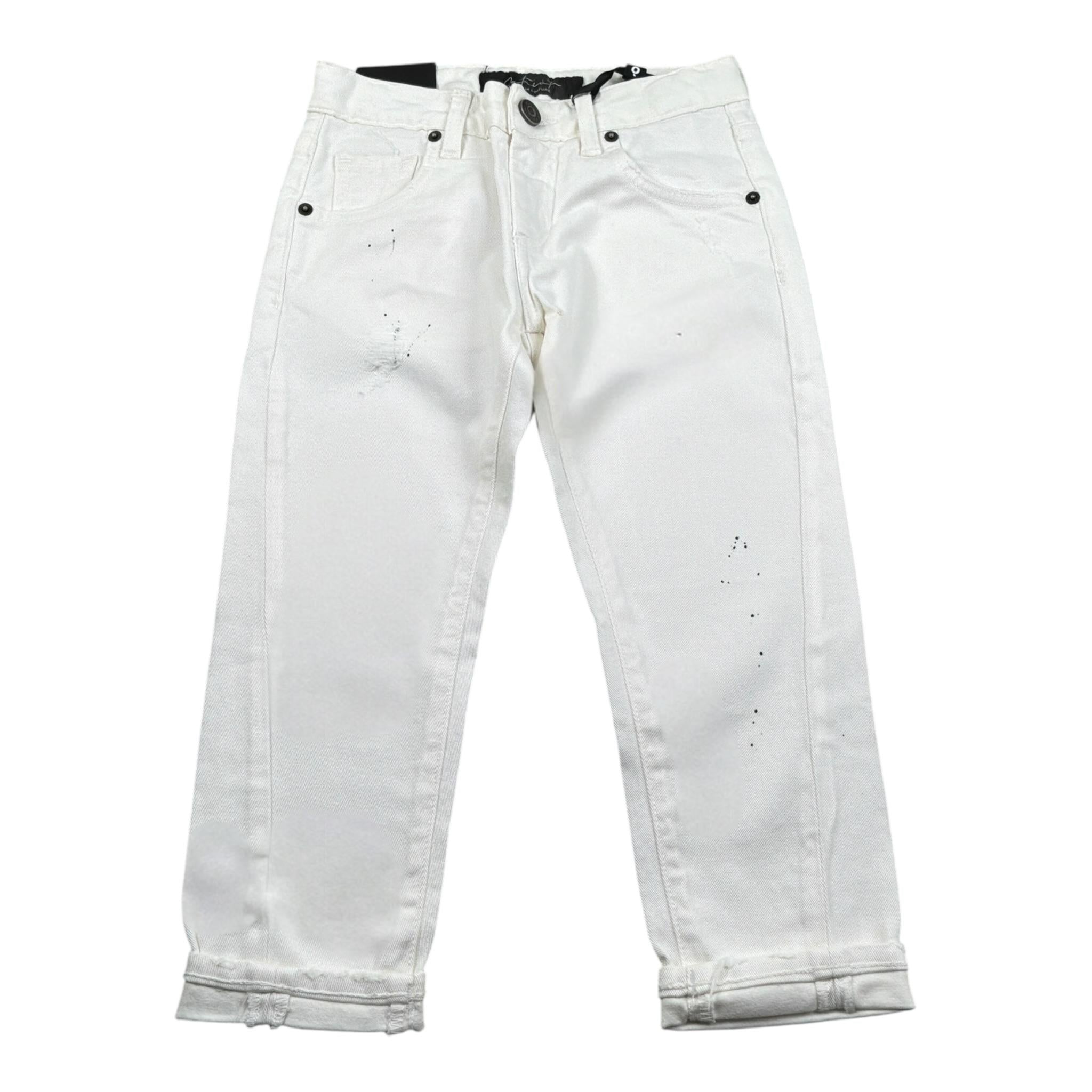 Patriot Pantalone tinta unita con Strappi Bianco per Bambino PB04 BIANCO PATRIOT 