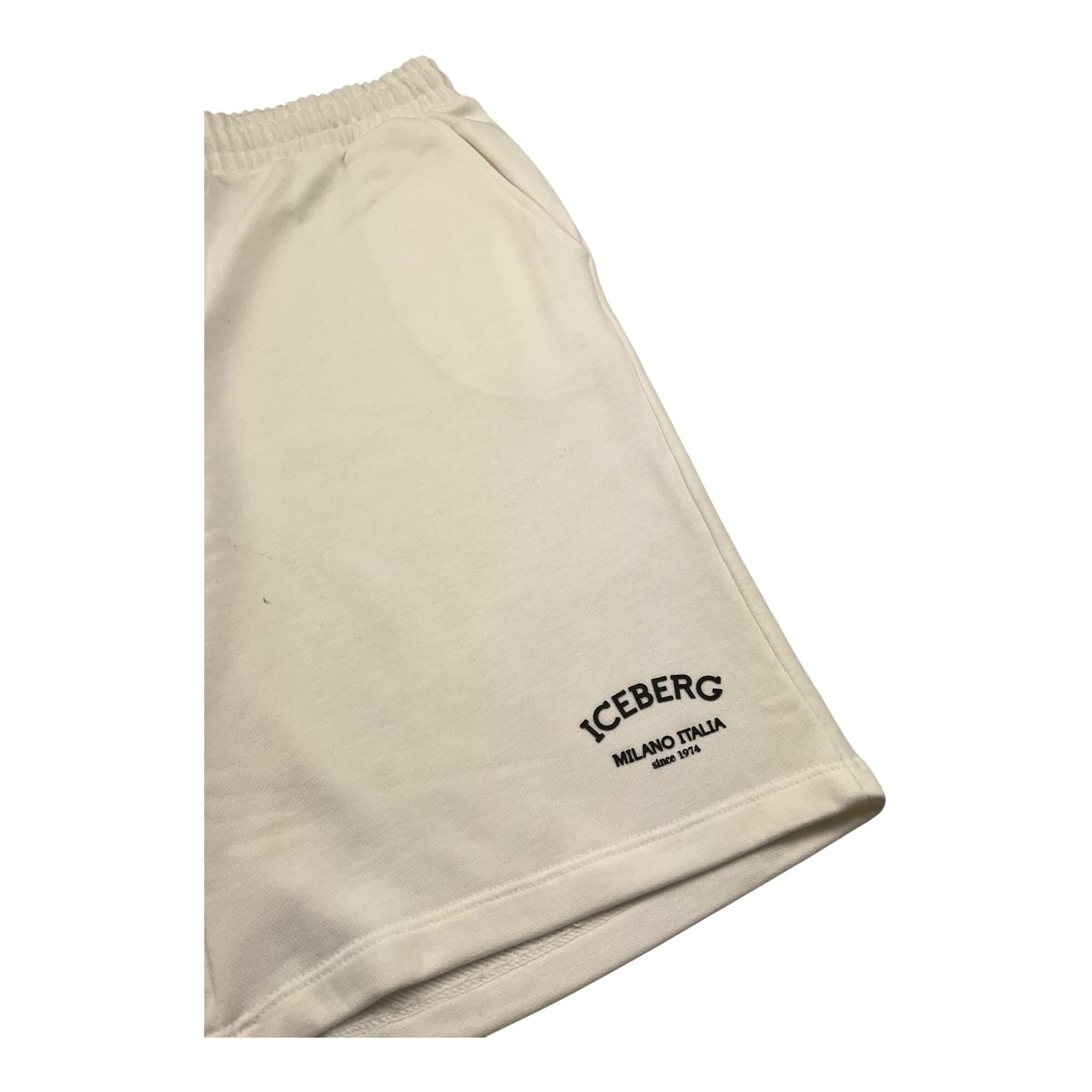 Iceberg Bermuda Tinta Unita con Logo per Bambino BFICE5114J BIANCO ICEBERG 