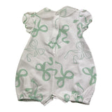 Le Bebe' Pagliaccetto Tinta Unita con Stampa E Collette per Neonata LBG5621 BIANCO LE BEBE' 