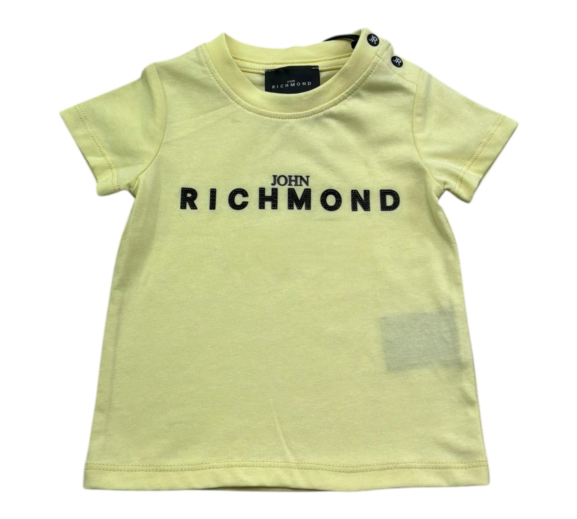 John Richmond T-Shirt Girocollo Tinta Unita con Stampa per Neonato RIP26002TS GIALLO JOHN RICHMOND 