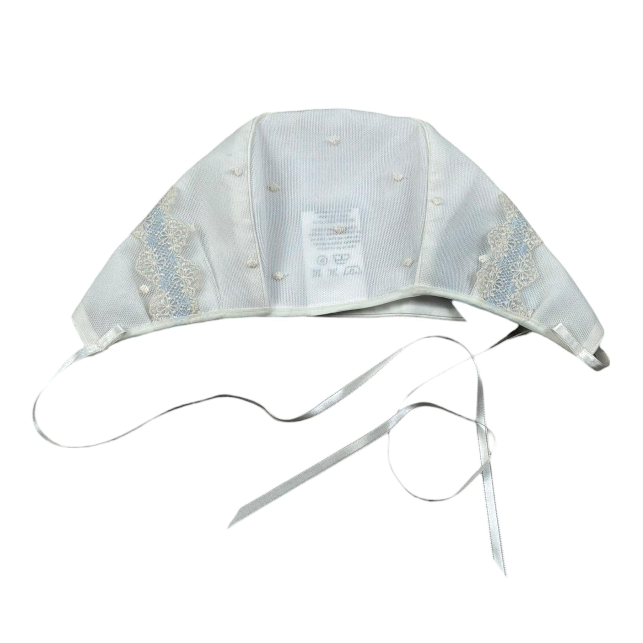 Artesania Infantil Cappello Tinta Unita con Ricami per Neonata 454C PANNA ARTESANIA INFANTIL 