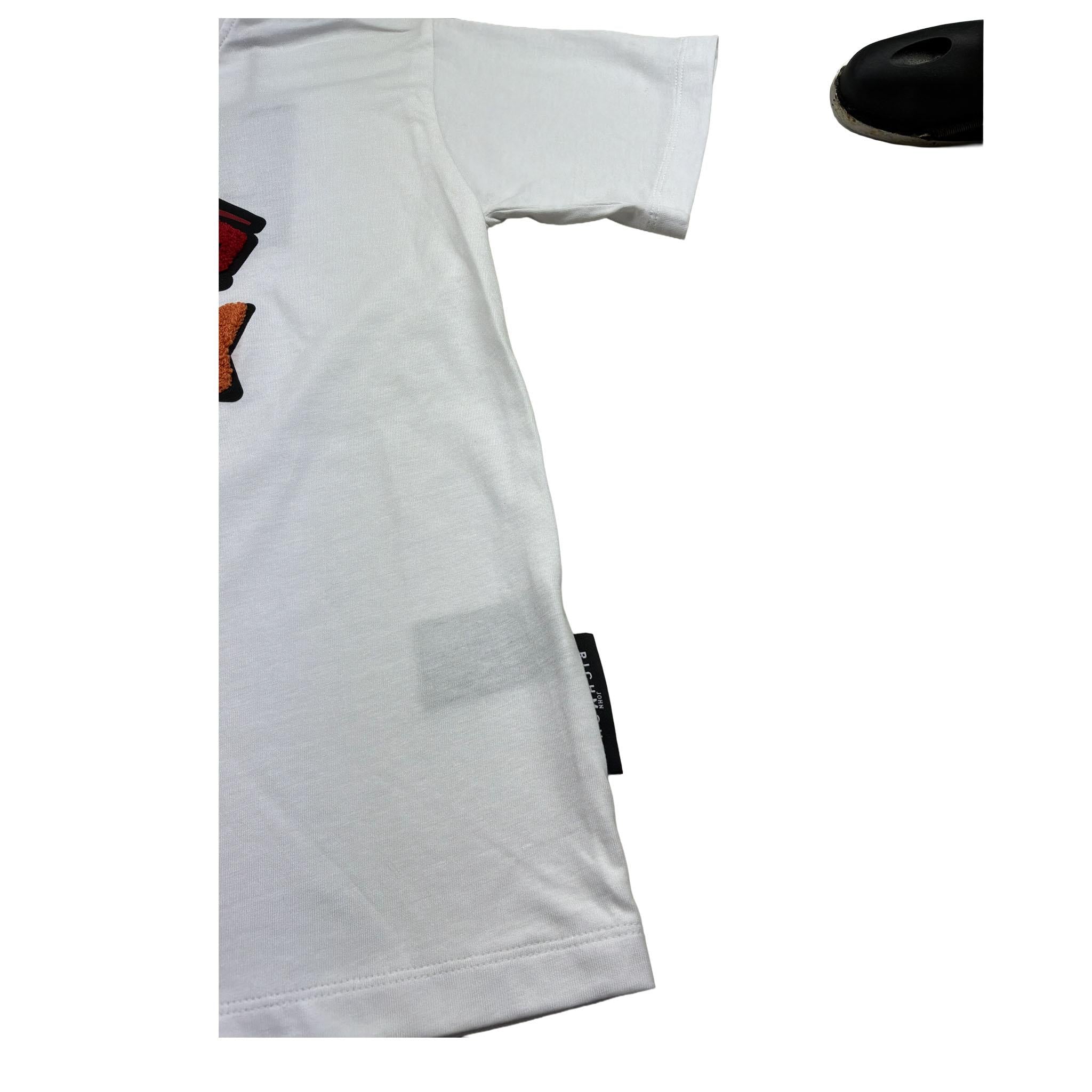 John Richmond T-Shirt Girocollo Tinta Unita con Stampa per Bambino RBP26054TS BIANCO JOHN RICHMOND 