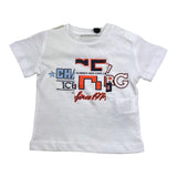 Iceberg T-Shirt Tinta Unita Girocollo Con Stampa Bianco Per Neonato