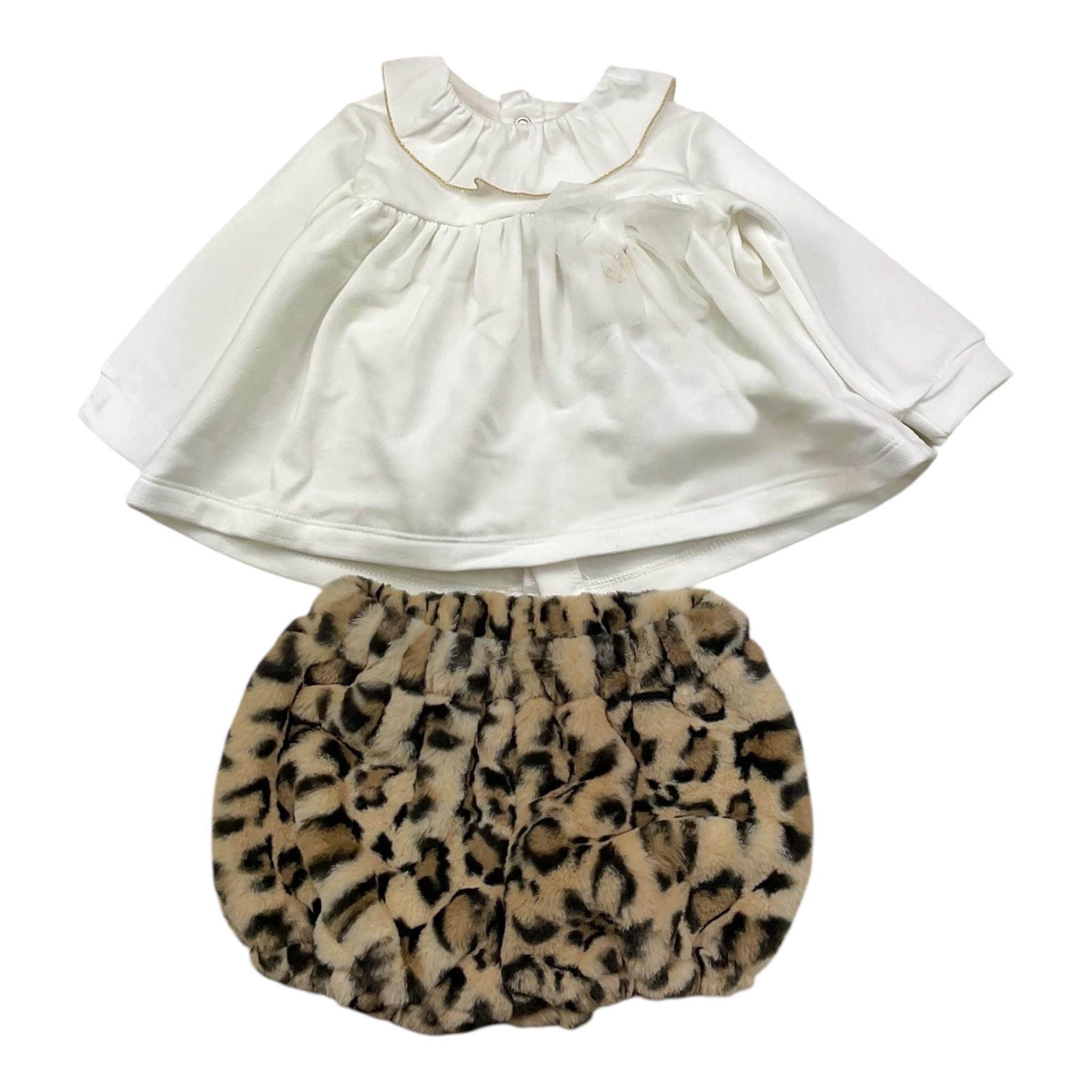 LE BEBE' completo 2pz shirt-short tinta unita Bianco per Neonata LBG6026 BIANCO LE BEBE' 