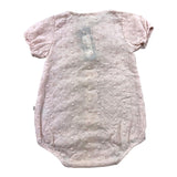 Bamboom+Babies Pagliaccetto Mezza Manica Tinta Unita Traforato Rosa Per Neonata