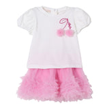 Liu Jo Completo 2 Pezzi T-Shirt-Gonna per Neonata HA5033X BIANCO/ROSA LIU JO 