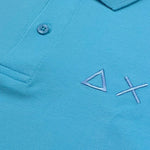 Sun68 Polo Mezza Manica Tinta Unita con Stampa per Bambino CPA35313 AZZURRO SUN68 