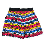 Sonia Rykiel Short Tinta Unita Con Fantasia Multicolor E Elastico In Vita Nero Per Bambina