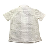 Antony Morato Camicia Tinta Unita con Fantasia Mezza Manica per Bambino MKSS00073 BIANCO ANTONY MORATO 